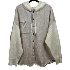 POL Women’s Button Down Hoodie, Size Large